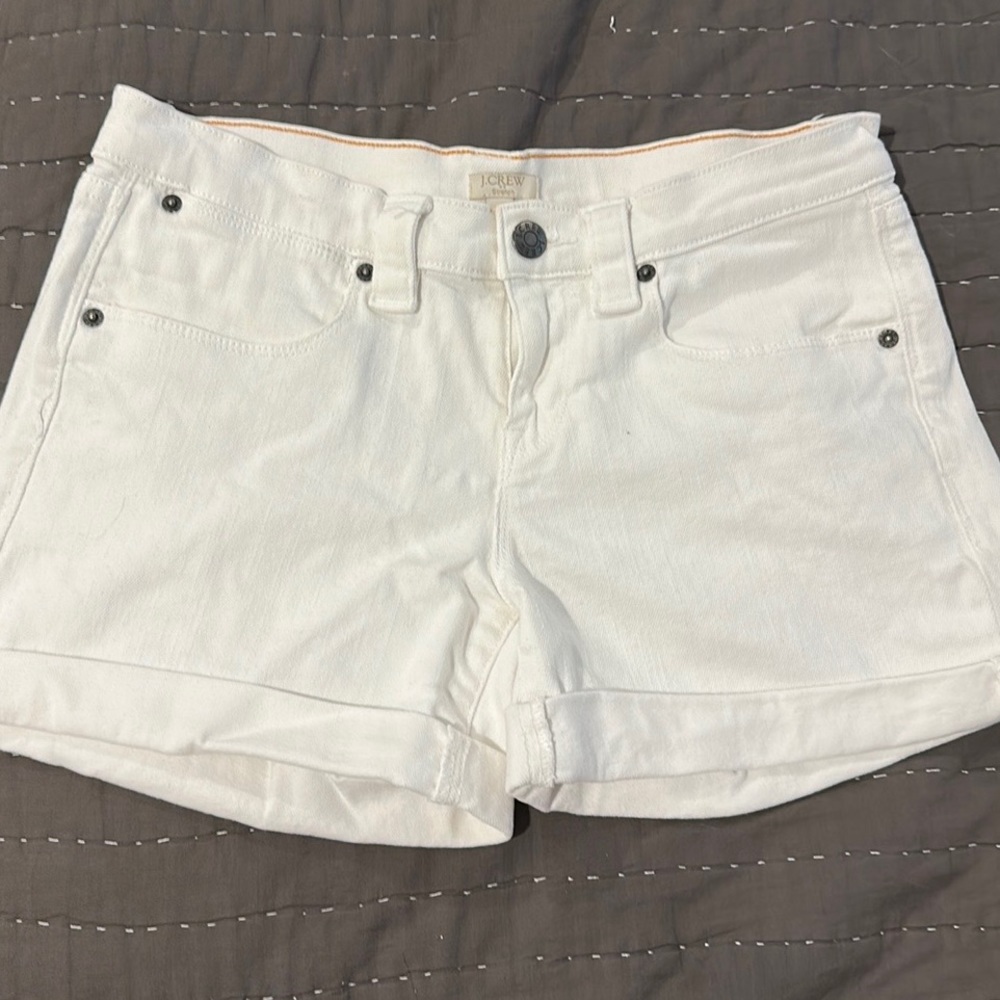 J. Crew Stretch White Denim Shorts Women’s size 26